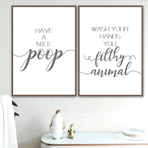 Funny Bathroom Quotes Modern Wall Posters