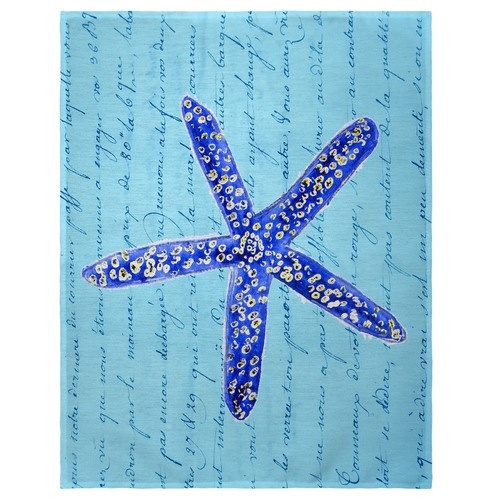 Betsy Drake PM991 14 x 18 in. Blue Starfish Place Mat - Set of 4
