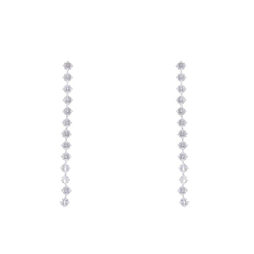 White Crystal Hoop Earrings Crystal Crystal Hoop Earring for women