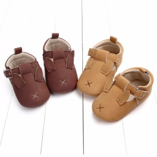 Lovely animal style PU leather baby shoes buckle