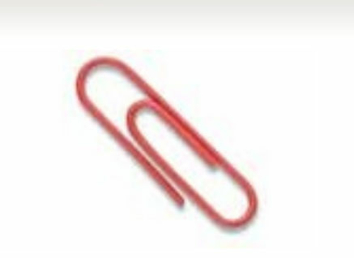 Main Baumgartens Vinyl Coated Paper Clips #1 Standard Size 100 Pack RED (ES image