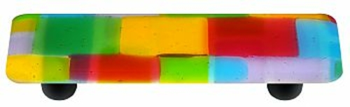 Hot Knobs HK8001-PB Artist Mosaic Spring Rectangle Glass Cabinet Pull 