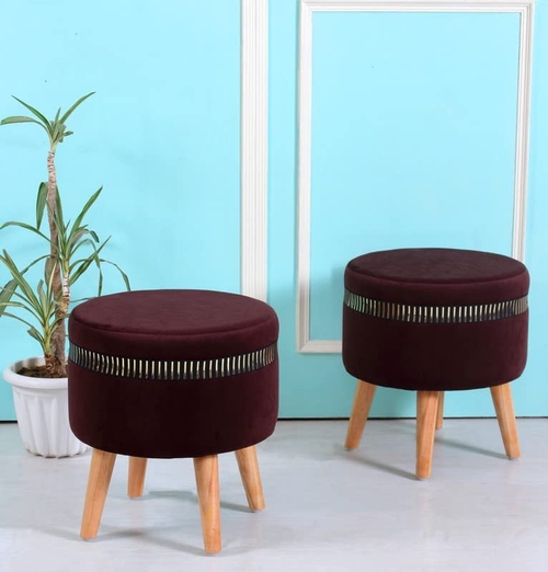 Ottoman Stool for Living Room Sitting Footrest Seat Pouf Foam Stool