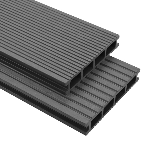 WPC Decking Boards with Accessories 108 ft 86.6" Gray