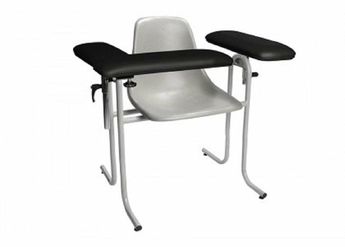 Dukal Lab Series Blood Drawing Chair Black with Plastic Seat 32"