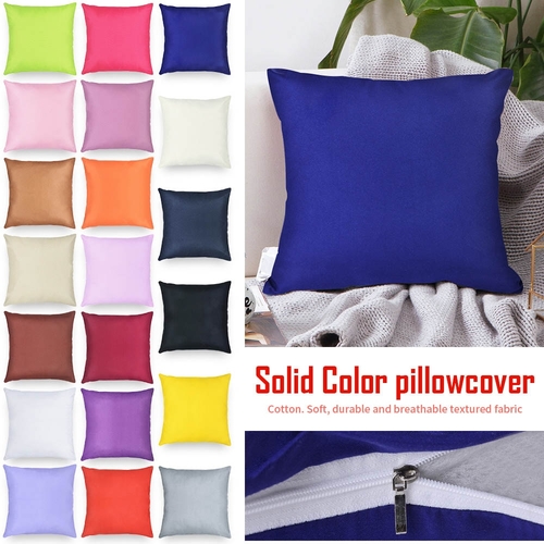 DIDIHOU 1pc Solid Candy Color Pillow Case Solid
