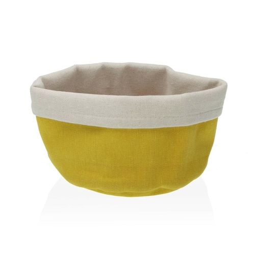 Bread Basket Versa Yellow Textile (14 x 10 x 17 cm)