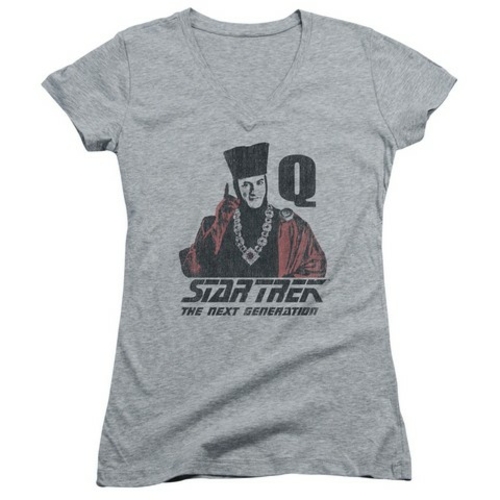 Trevco Star Trek-Q Point - Junior Tee - Athletic Heather- 2X