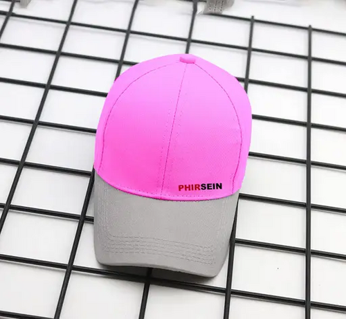 Phirsein Pink and Grey Designer Adjustable Fashion Baseball Sports Cap