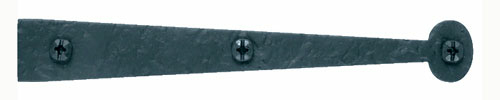 Acorn RIZBP Flush Dummy Rough Iron Bean Strap Cabinet Hinge - Flat Bla
