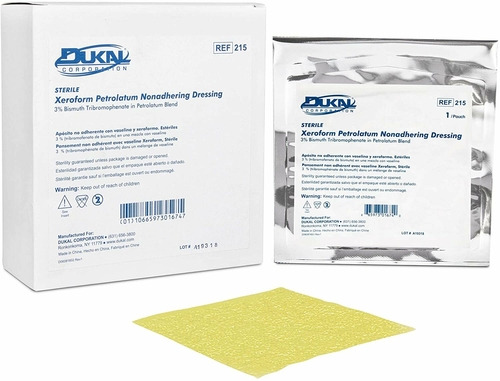 Dukal Xeroform Petrolatum Dressings. Box of 25 Impregnated Gauze