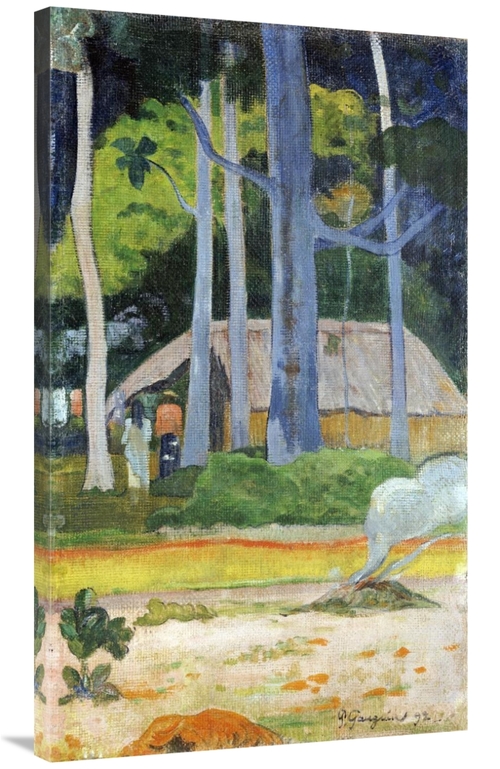 40 in. Hut in the Trees Art Print - Paul Gauguin