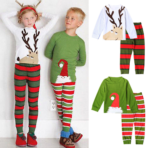 Xmas Toddler Infant Kids Baby Boy Girl Pajama Sets