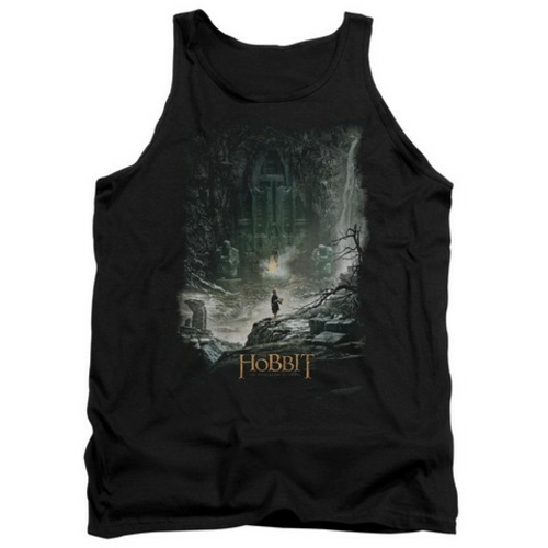 Trevco Hobbit-At Smaugs Door Adult Tank Top- Black - 2X