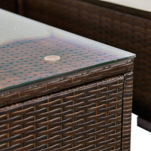 Teamson Home 7 Pc Garden Furniture Rattan Sofa Set