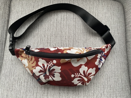 Red Hawaii Flower Fanny Pack