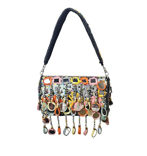 Womens Handcarry Black Party Handbag