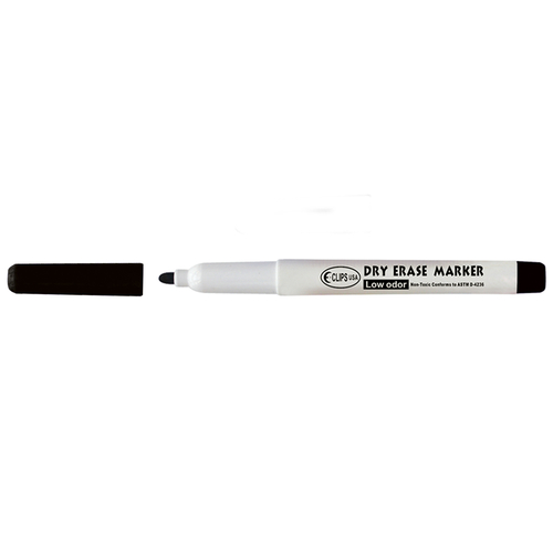 Dry Erase Marker, Low Odor Ink. Fine Tip, Black