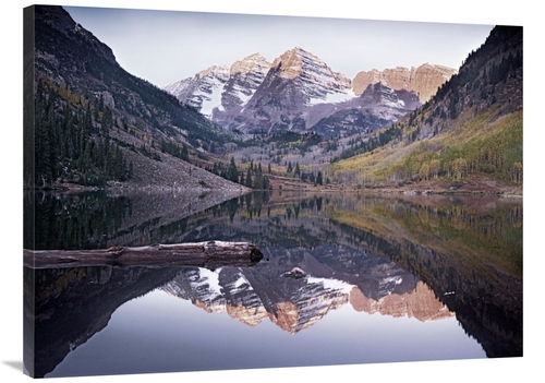 Global Gallery GCS-395915-3040-142 30 x 40 in. Maroon Bells Reflected 