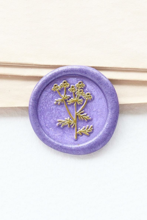 Main Daisy Wax seal stamp/ wildflower Wax seal Stamp kit /plants Custom image