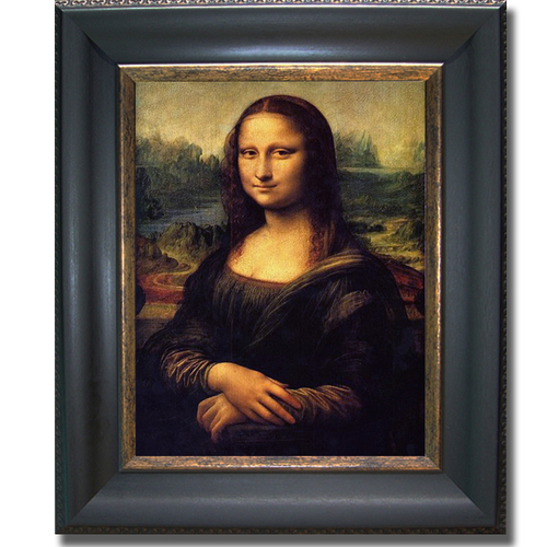 Artistic Home Gallery 1114588BG Mona Lisa By Da Vinci Premium Black An