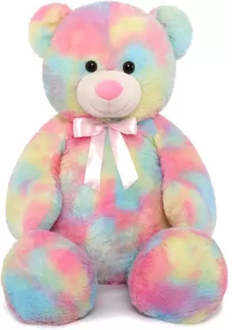 Rainbow Teddy Bear Beautiful  Soft Love For Girls 3 Feet