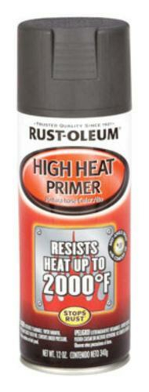 Rust-Oleum 1507292 12 oz Automotive High Heat Primer, Dark Gray