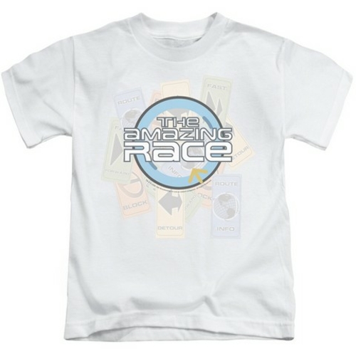Trevco Amazing Race-The Race - Short Sleeve Juvenile 18-1 Tee - White-