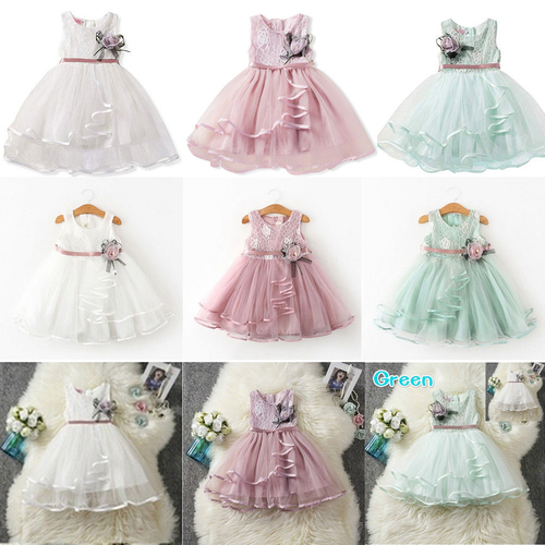 Flowers Princess Formal Birthday Party Dress