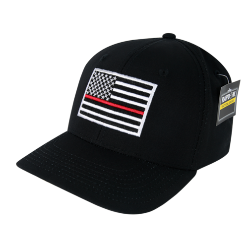 Rapid Dominance T108-TRL-BLK Thin Red Line Graphic Ripstop Cap, Bl