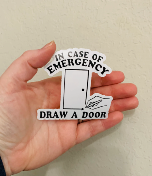 Draw a Door-Beetlejuice Sticker/Magnet