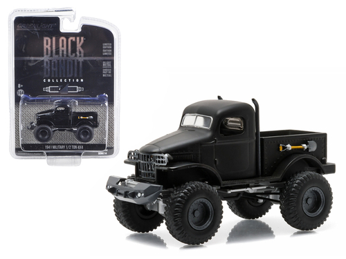 1941 Military 1/2 Ton 4x4 Pick Up Truck Black Bandit 1/64 Diecast