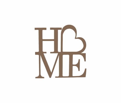 Precision Metal Art HOME-18BRZ 18 in. Home is Where the Heart is Metal