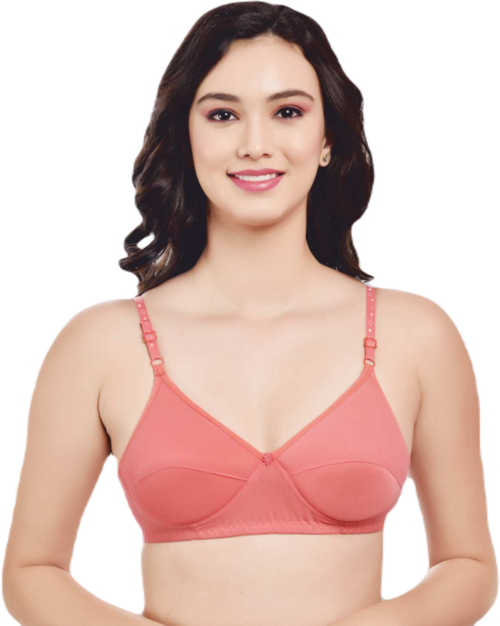 Comfortfit Non-Padded Non-Wired Molded Full Coverage Bra  Peach