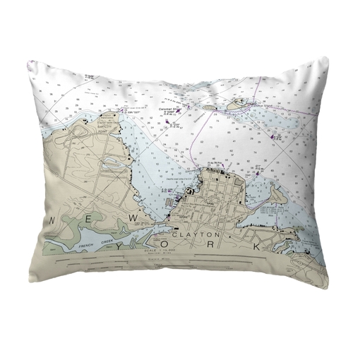 Betsy Drake NC14774CL 16 x 20 in. Clayton, NY Nautical Map Noncord