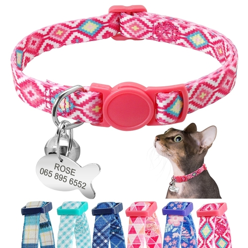 Cat Collar Personalized Breakaway Quick Release