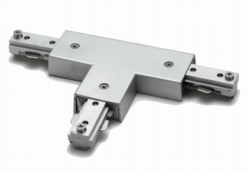 Cal LightingHT-282-BS Right T Connector with Power Entry- Brushed Stee