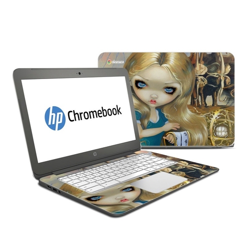 DecalGirl HC14-ALICEDALI HP Chromebook 14 Skin - Alice in a Dali Dream