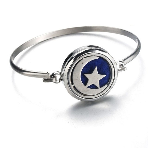 Aromatherapy Stainless Steel moon star Bracelet