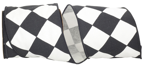 Reliant Ribbon 77255M-984-10F 4 in. 10 Yards Diamond Grand Wired Edge 