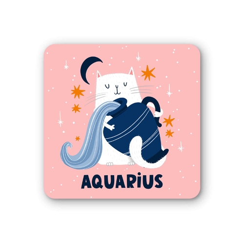 Aquarius Zodiac Coaster (Pack of 6)