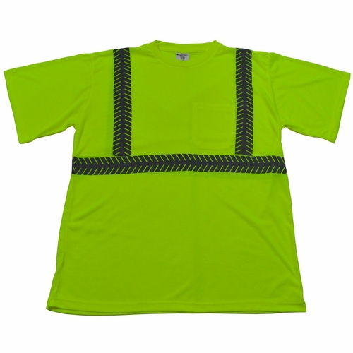 Main Petra Roc LJTSL3-4X ANSI Class 3 Lime Jersey Knit Pocket Long Sleeve T image