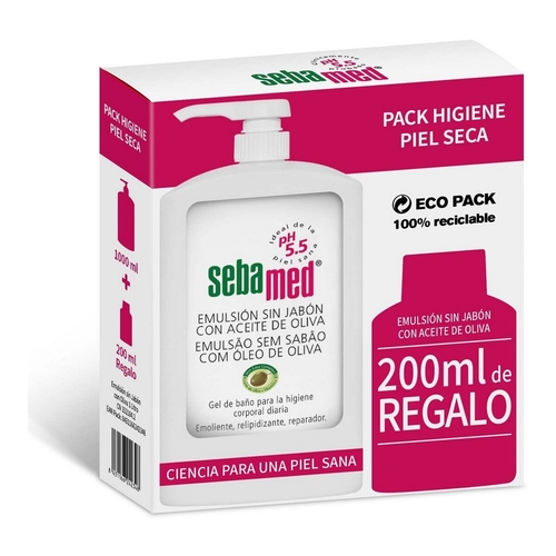Hygiene set Sebamed Emulsión Sin Jabón Gel De Baño Con Aceite De Oliva