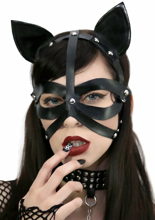 Harness Cat Mask Black