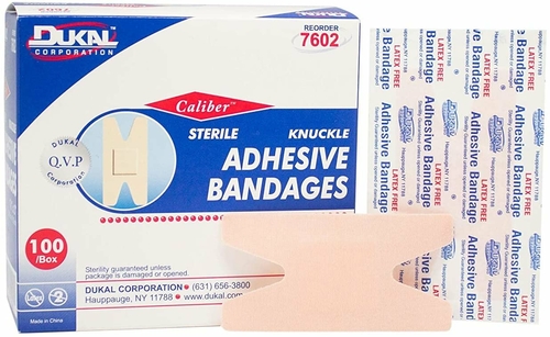 Dukal Adhesive Bandages Pack of 100 Fabric Bandages 1.5" x 3" for