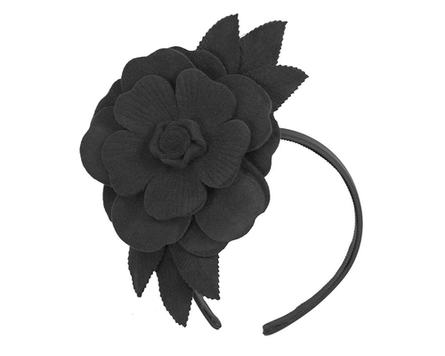 Black felt flower fascinator