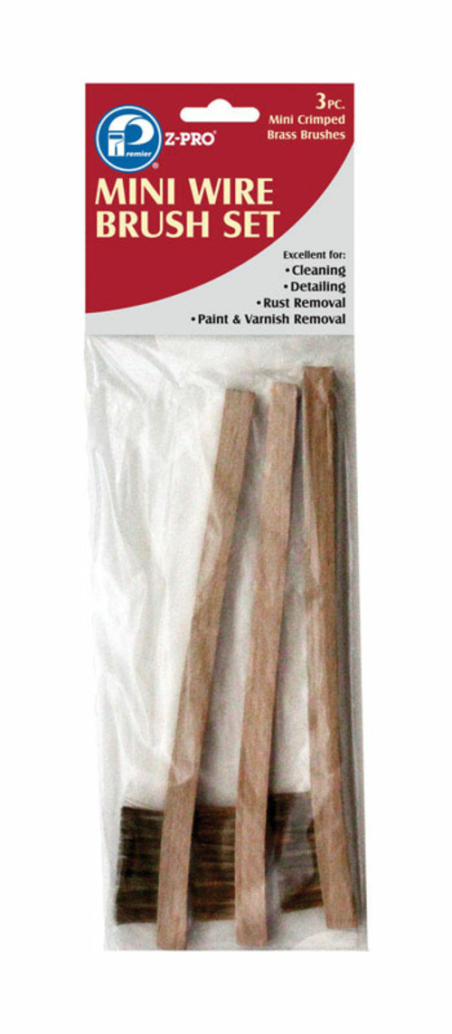 Premier 1803493 Z-Pro 7.5 in. Brass Wire Brush - Pack of 3