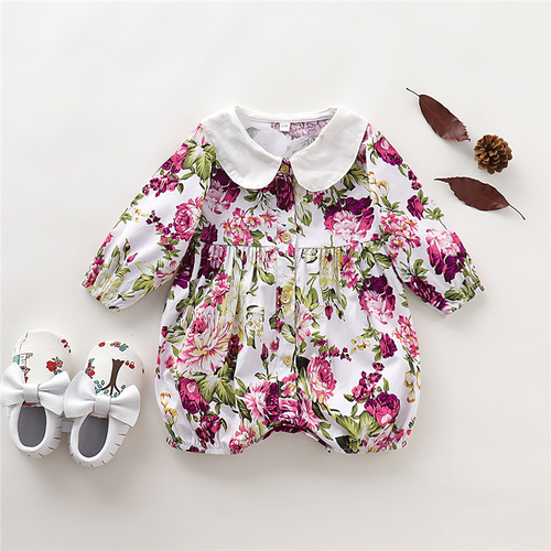 Infant Toddler Baby Girl Flower Romper For Vintage