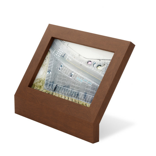 Umbra 1016769-1055 4 x 6 in. Podium Picture Frame, Light Walnut