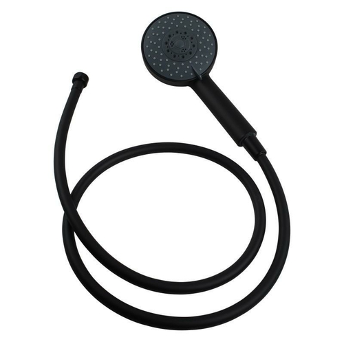 Nero Black 5 Function Round Hand Held Shower With Pvc Hose
